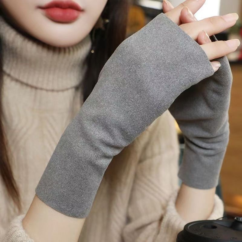 Winter Cycling Commute - Dralon Thermal Self-Heating Half Finger Gloves