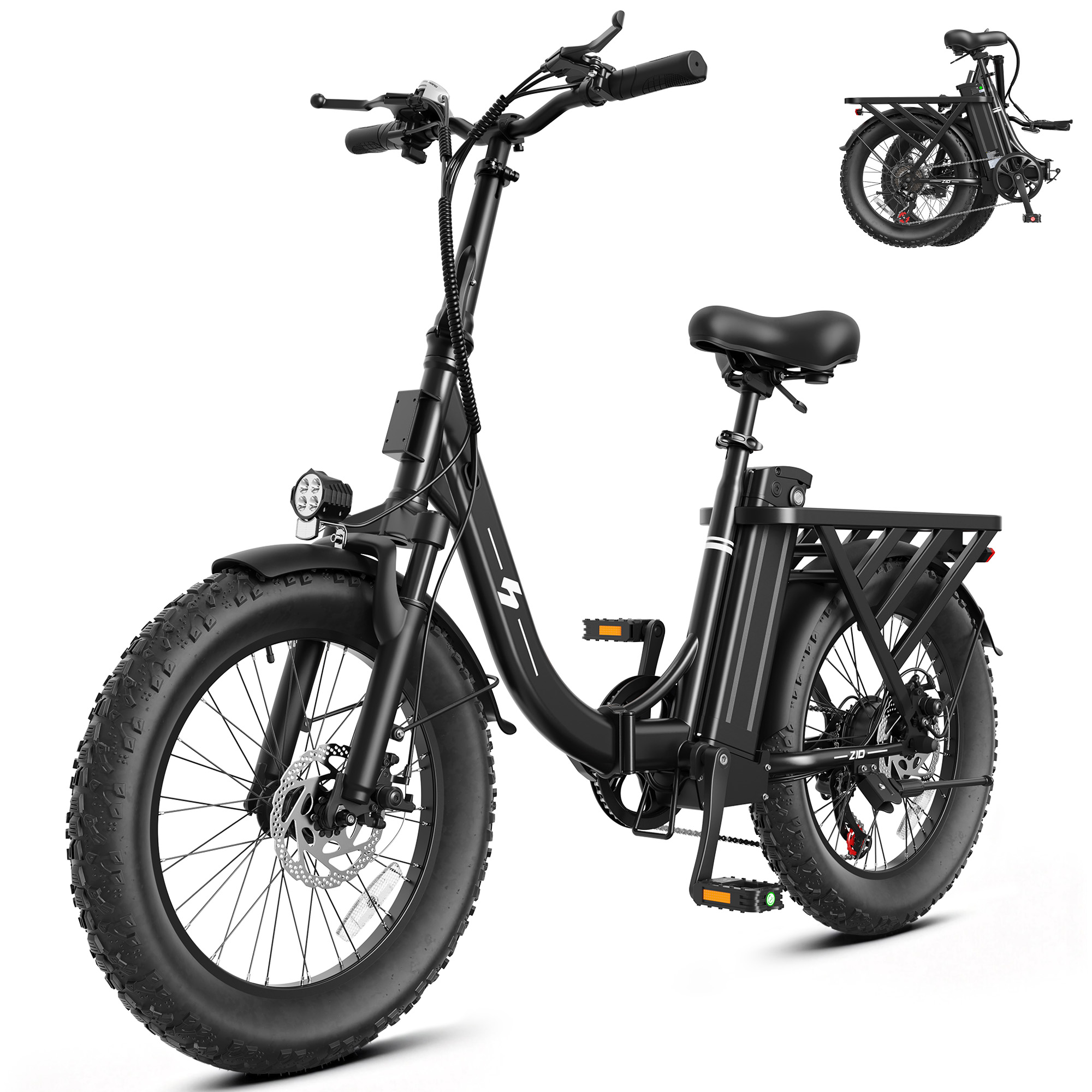 Commuter Biking - Hopepeak Z10 Folding Electric Bike for