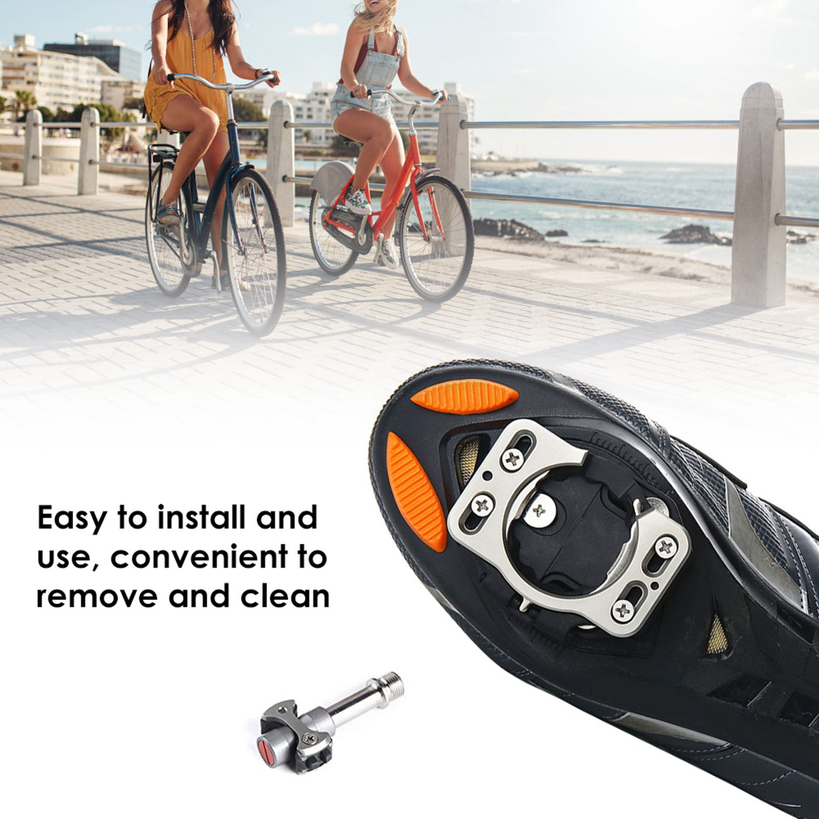 1 Pair Bicycle Pedal Cleats Qu - Cycling Commuter Shoes review and price