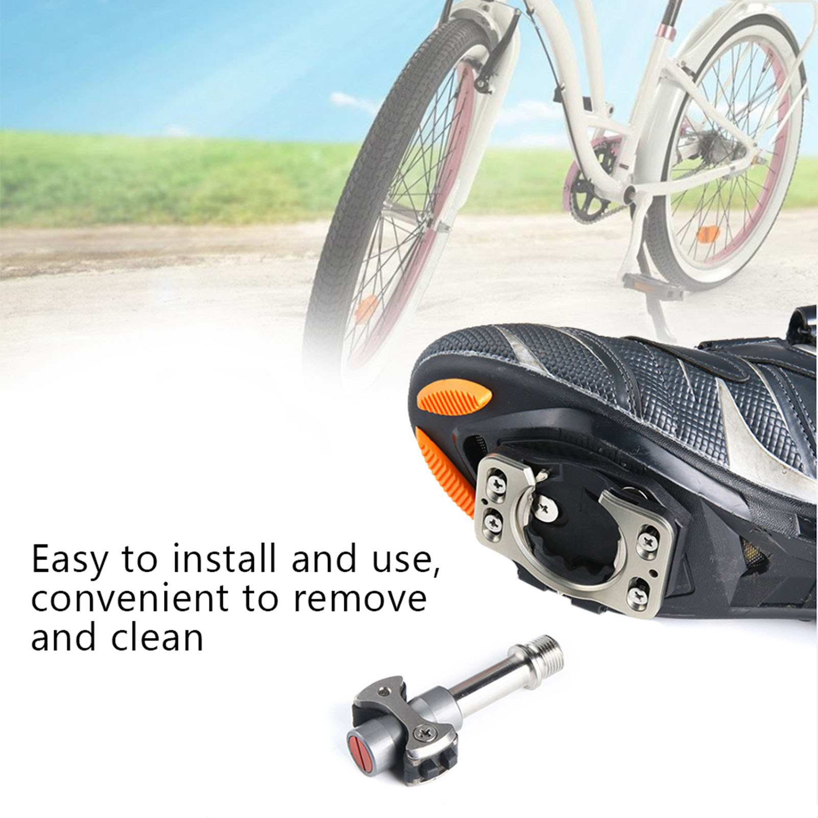 1 Pair Bicycle Pedal Cleats Qu - Cycling Commuter Shoes review and price