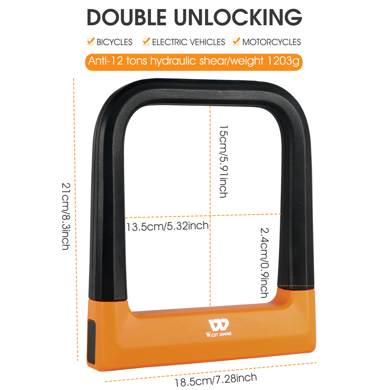 WEST BIKING Bicycle U Lock MTB - U Lock Heavy Duty review and price