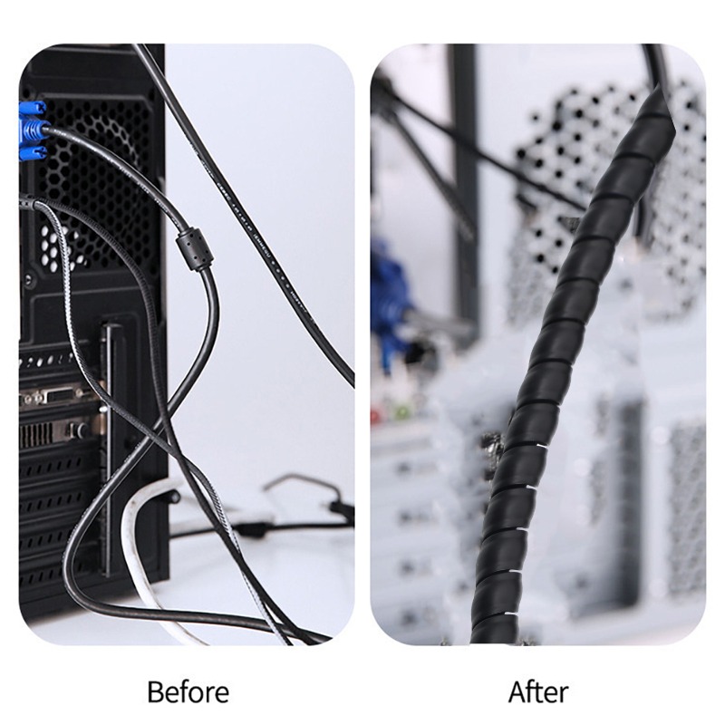 Spiral Cable Wire Wrap Cable W - Cable Lock Flexible review and price