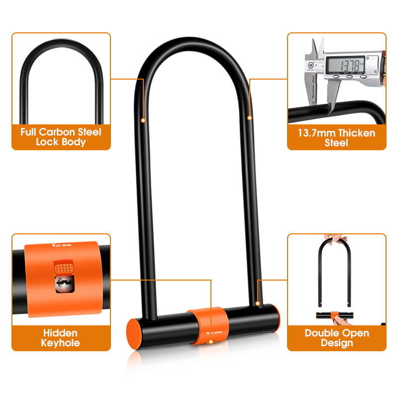 WEST BIKING Double Opening U B - U Lock Heavy Duty review and price