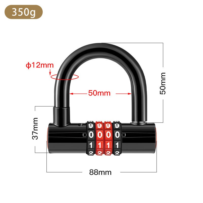 Extended U-shaped Anti-theft C - U Lock Heavy Duty review and price